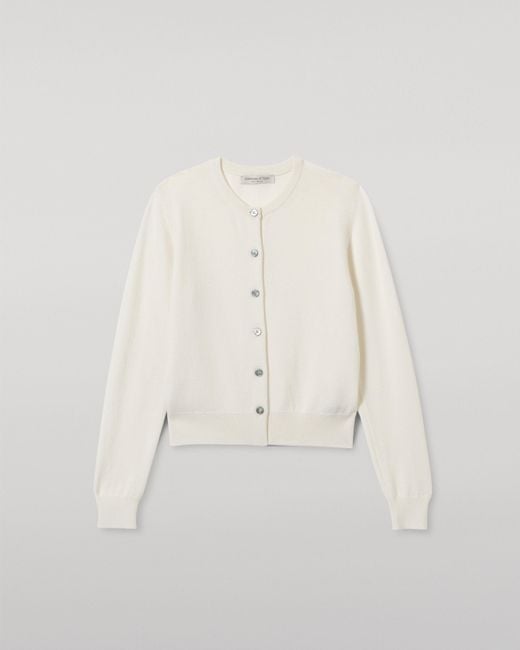 Johnstons Natural Iris Classic Cashmere Cardigan