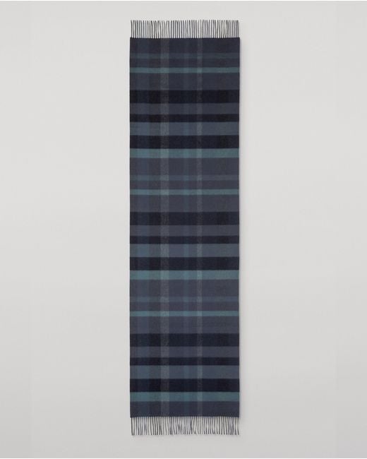 Johnstons Blue Tantallon Cashmere Scarf