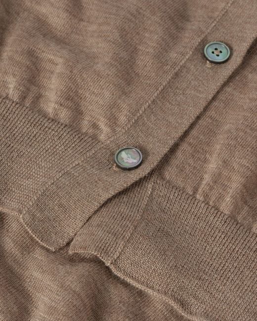 Johnstons Natural Honor Light Superfine Cashmere Cardigan