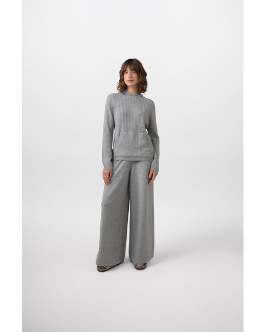 Johnstons Gray Low Rise Cashmere Slouch Pants