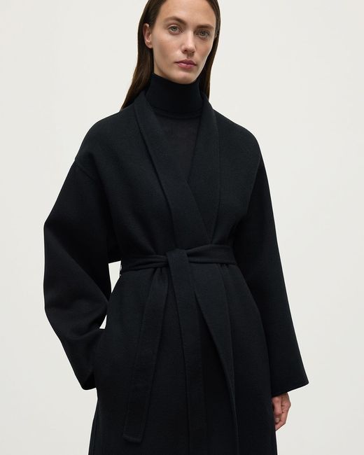 Johnstons Blue Cashmere Wrap Coat