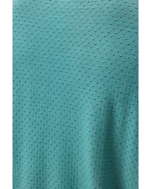 Johnstons Blue Superfine Merino Mesh Crew Neck for men