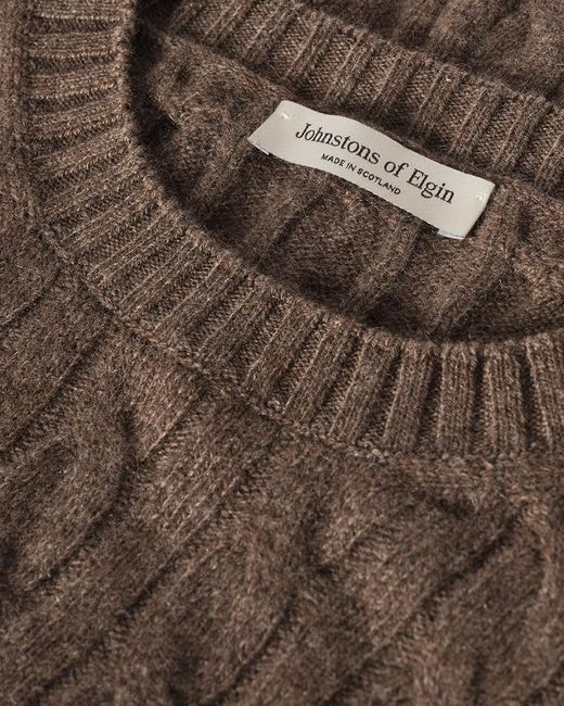 Johnstons Brown Kylesku Cashmere Jumper