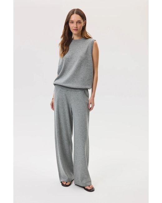 Johnstons Gray Light Cashmere Tank