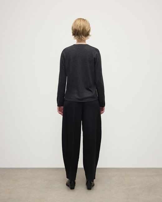 Johnstons Gray Superfine Cashmere Charcoal Jumper