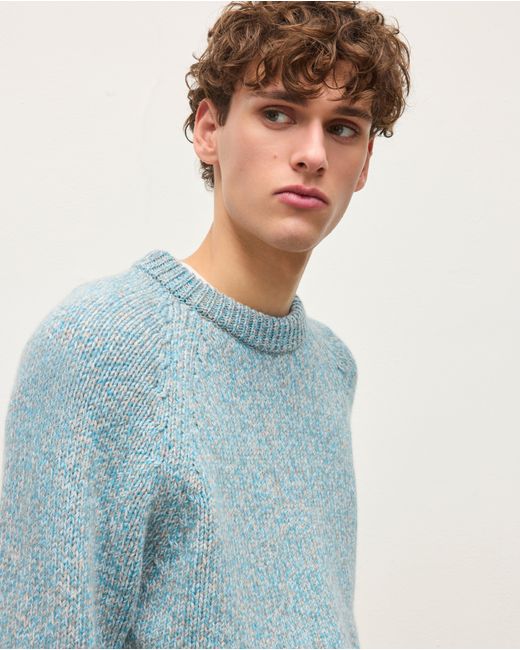 Johnstons Blue Fyfe Bright Cashmere Jumper