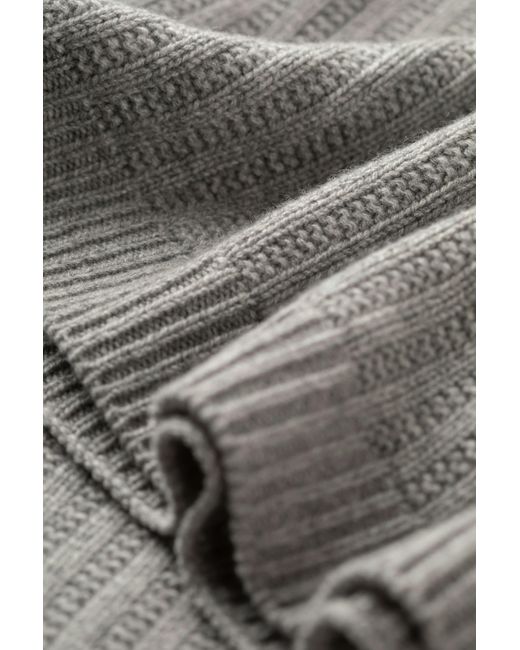 Johnstons Gray Texture Knitted Cashmere Throw