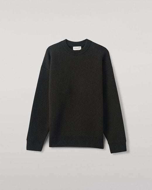 Johnstons Black Double Faced Dark Sweatshirt for men