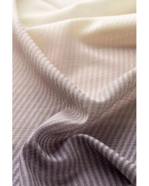 Johnstons Purple Lightweight Ombré Tip Merino Scarf