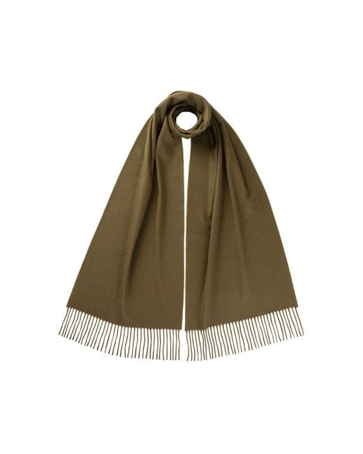 Johnstons Brown Wide Cashmere Scarf
