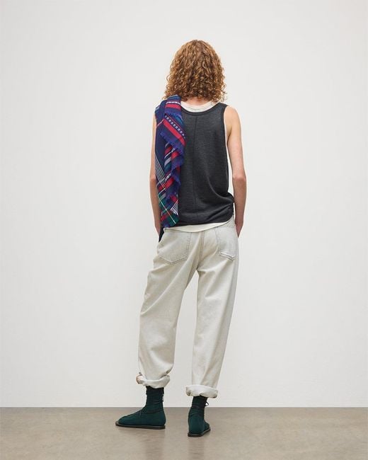 Johnstons White Greer Dark Merino Vest