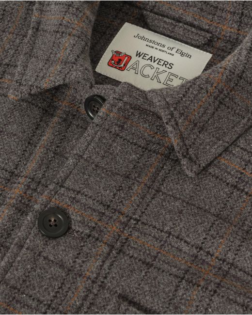 Johnstons Gray The Weavers Jacket for men