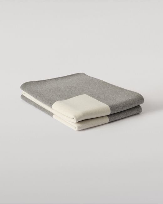 Johnstons Gray Art Geometric & Cashmere Throw