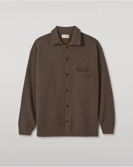 Johnstons Green Tweel & Cashmere Shirt for men