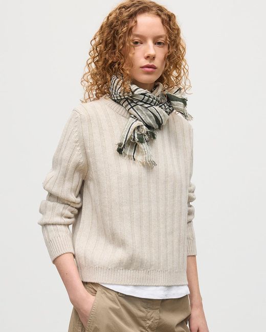 Johnstons Pink Crawton Graphic Stripe Scarf
