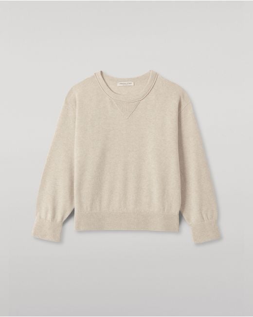 Johnstons White Stella Natural Cashmere Sweatshirt