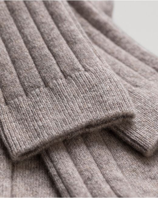 Johnstons White Fleming Light Cashmere Socks L