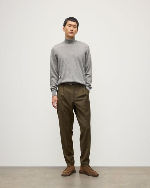 Johnstons Gray Fin Cashmere Roll Neck Jumper for men