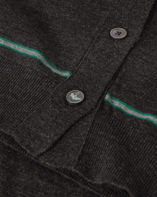 Johnstons Gray Brae Dark Merino Short Sleeve Cardigan