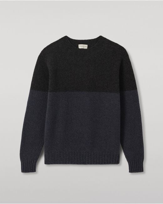 Johnstons Black Ogilvie Colour Block Lambswool Jumper