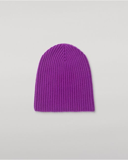 Johnstons Purple Lovat Cashmere Hat