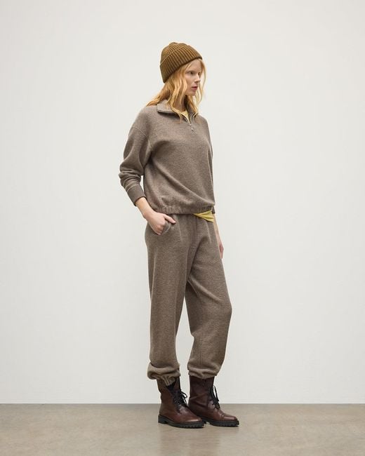 Johnstons Natural Reel Cashmere Half Zip Jumper