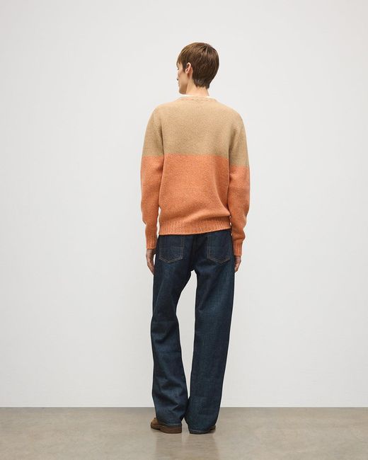 Johnstons Blue Ogilvie Colour Block Lambswool Jumper