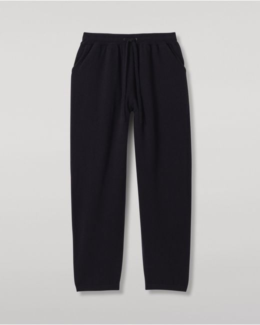 Johnstons Blue Lewis Dark Tapered Cashmere Joggers for men