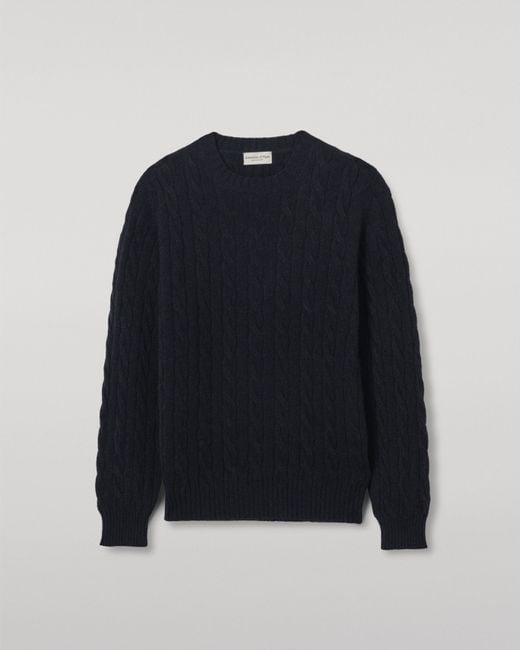 Johnstons Gray Calder Dark Cable Cashmere Jumper