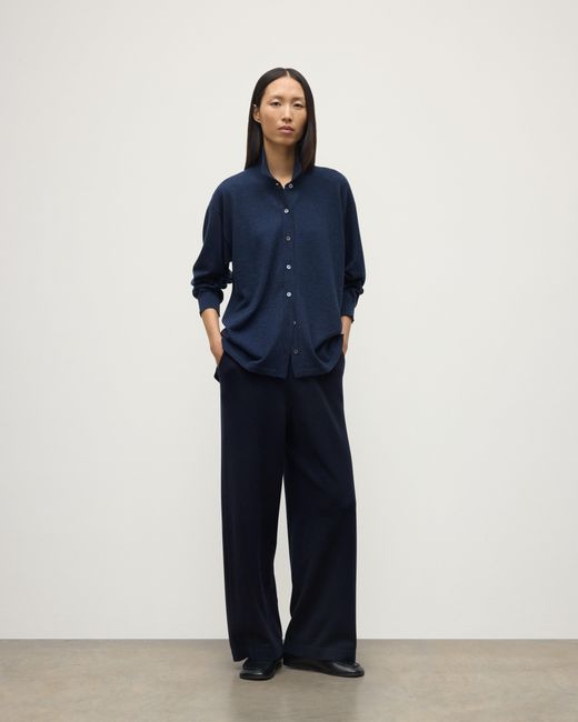 Johnstons Blue Coll Dark Cashmere Trouser