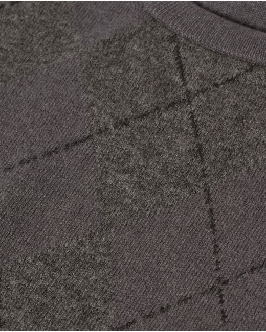 Johnstons Gray Argyll Cashmere Jumper for men