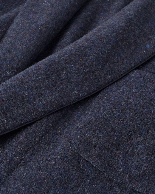 Johnstons Blue Donegal Cashmere Dressing Gown Donegal for men
