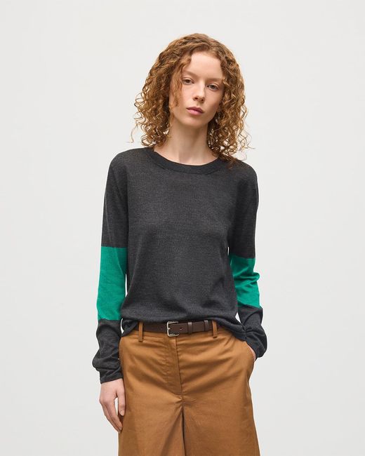 Johnstons White Euna & Superfine Cashmere T-Shirt