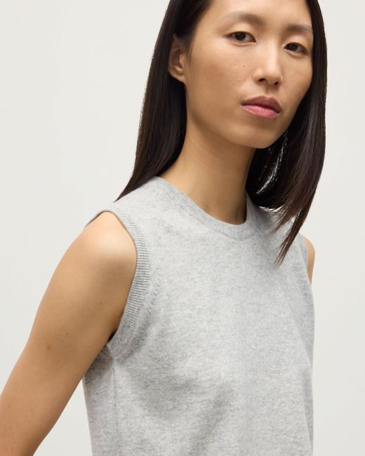 Johnstons White Iris Pale Classic Cashmere Tank