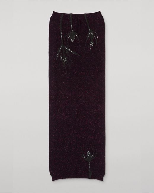Johnstons Blue Wild Thistle Intarsia Cashmere Wrap