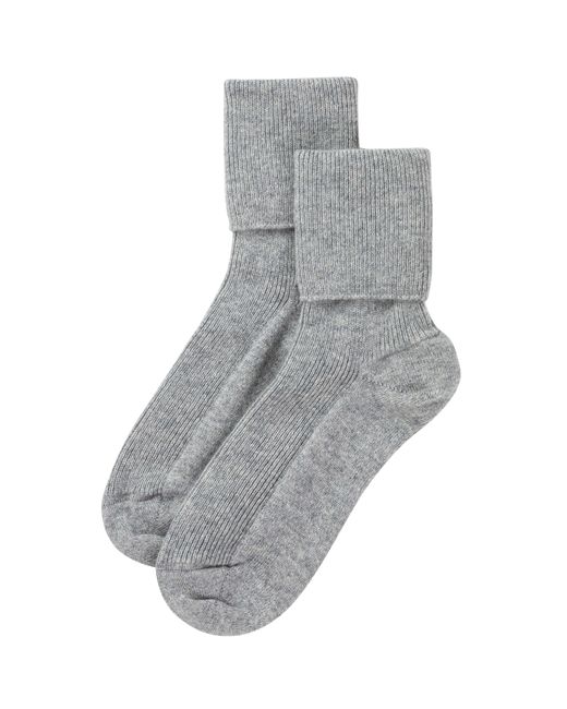 Johnstons Gray Cashmere Socks