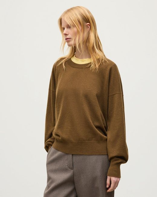Johnstons Natural Jessie Back Split Cashmere Jumper