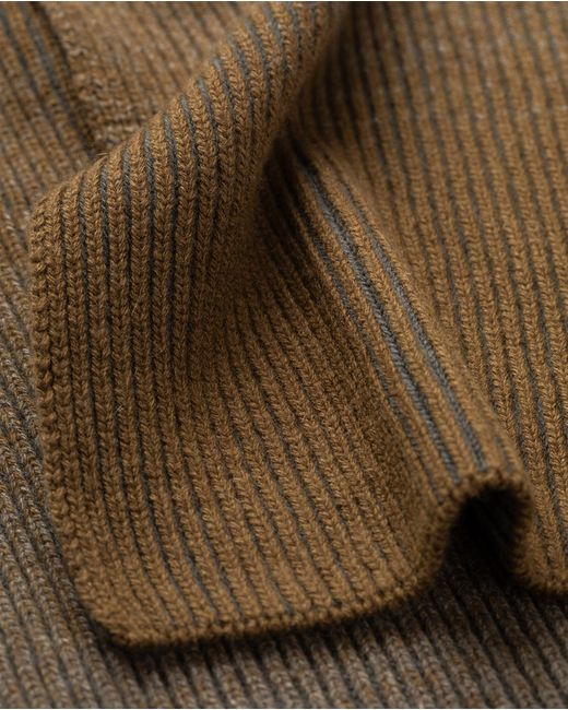 Johnstons Brown Pioneer Ombre Cashmere Scarf for men
