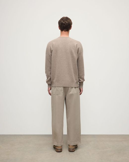 Johnstons Natural Relaxed Milano Stitch Light Jumper for men