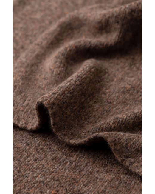 Johnstons Brown Cashmere Bouclé Scarf