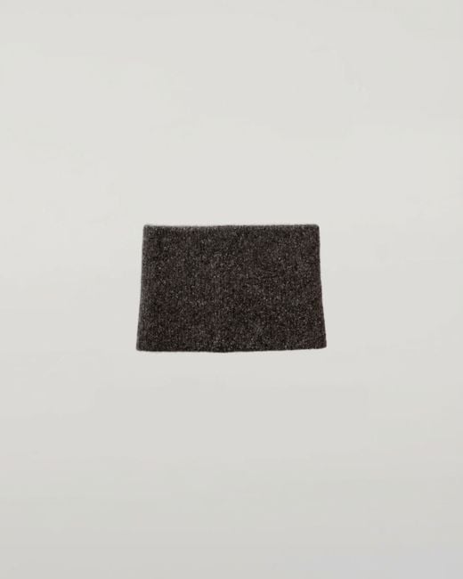 Johnstons Black Cashmere Bouclé Charcoal Snood