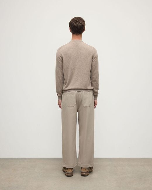 Johnstons Natural Cashmere V-Neck Jumper for men