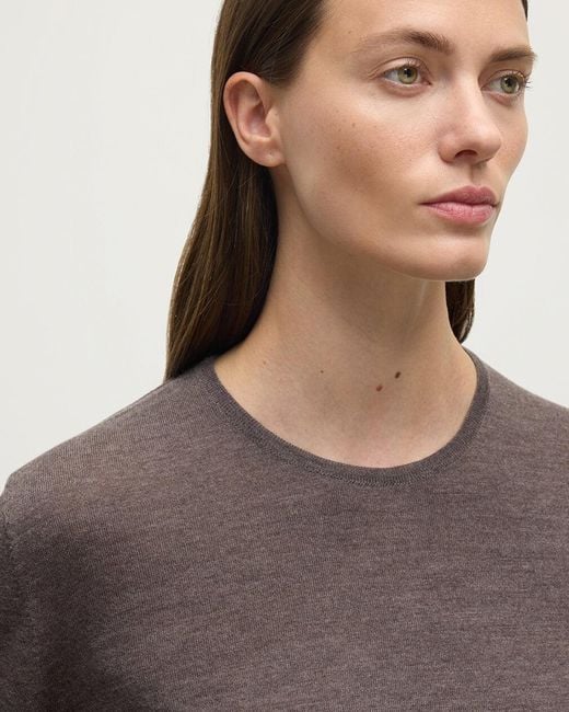 Johnstons White Superfine Cashmere Jumper