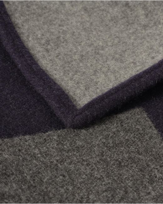 Johnstons Blue Art Geometric & Cashmere Throw