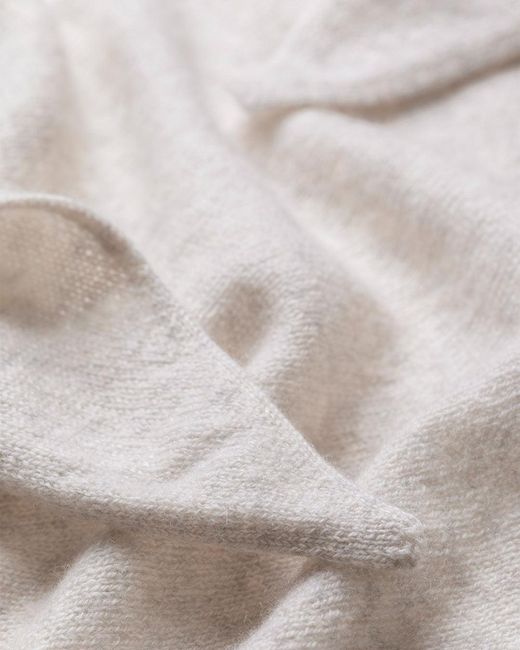 Johnstons White Reel Cashmere Bandana