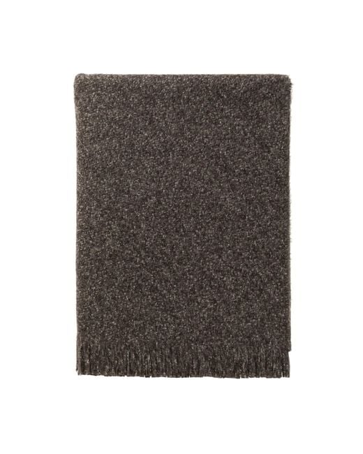 Johnstons Gray Brushed Bouclé Cashmere Silk Throw