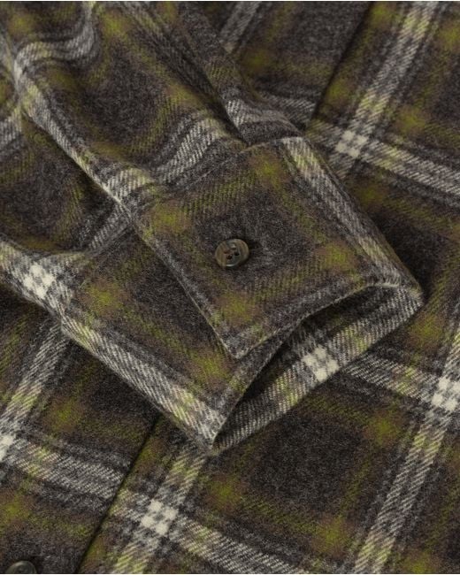 Johnstons Green Clanlass Plaid Overshirt
