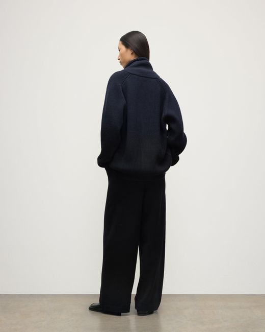 Johnstons Blue Pioneer To Shawl Collar Cashmere Cardigan