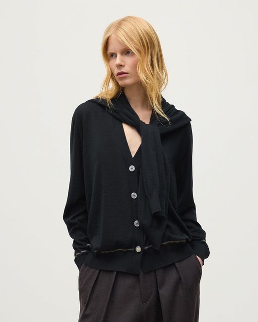 Johnstons Blue Effie Superfine Cashmere Cardigan