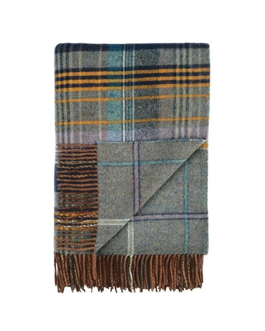 Johnstons Green Double Face Lambswool Throw